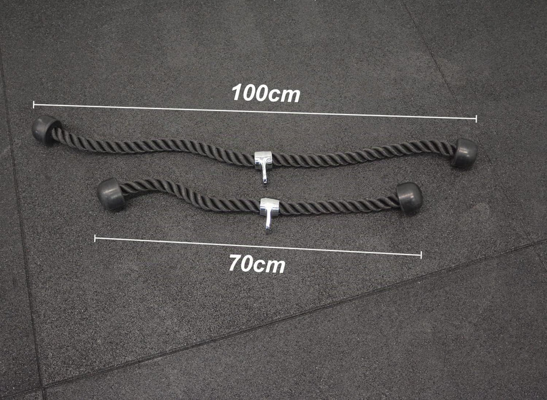 POWER-XTREME Kabelzuggriff | Trizeps-Seil | Trizeps-Tau | 70cm | 100cm | mit Drehgelenk | Bizeps-Sei