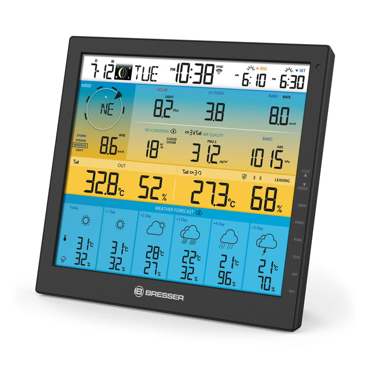 Bresser zusätzliche/Ersatz-Basisstation für 7003220 6-Tage 4CAST PRO SF WLAN-Wetter-Center mit gross