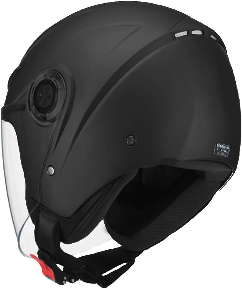 Jethelm Helm Motorradhelm RALLOX 702 matt schwarz mit Langvisier Grösse S M L XL, S