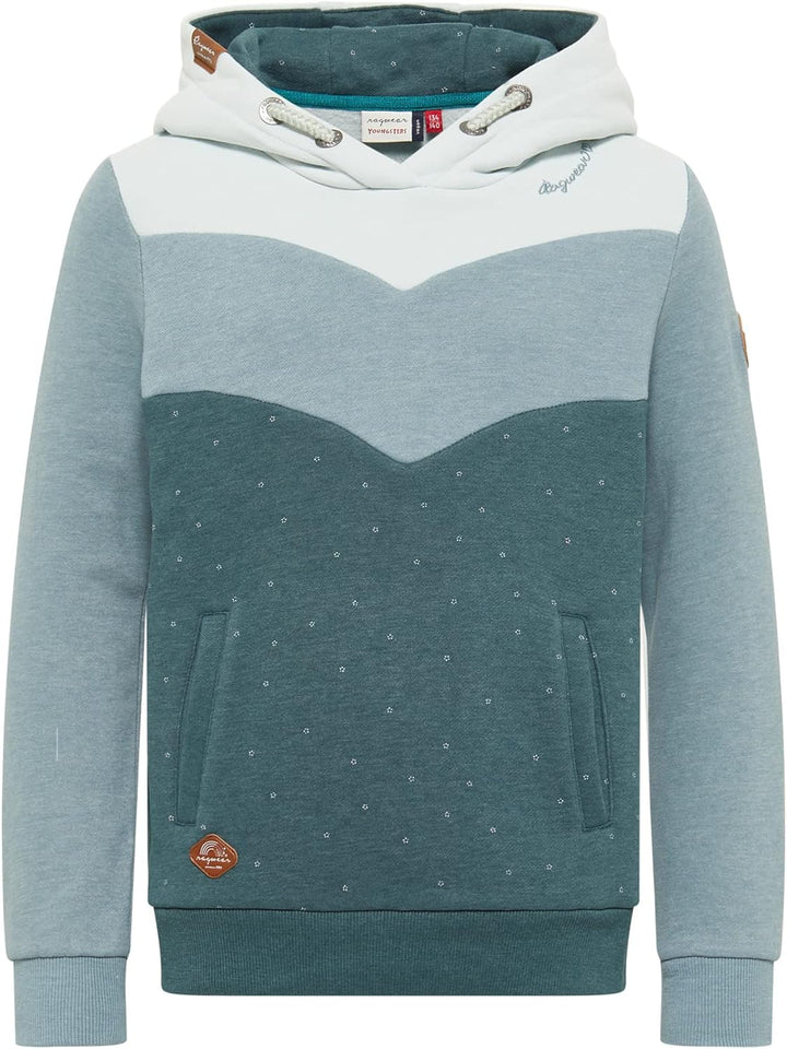 Ragwear Dyska Mädchen Sweatshirt Hoodie Sweater mit Kapuze mit Blockstreifen Pullover in sommerliche