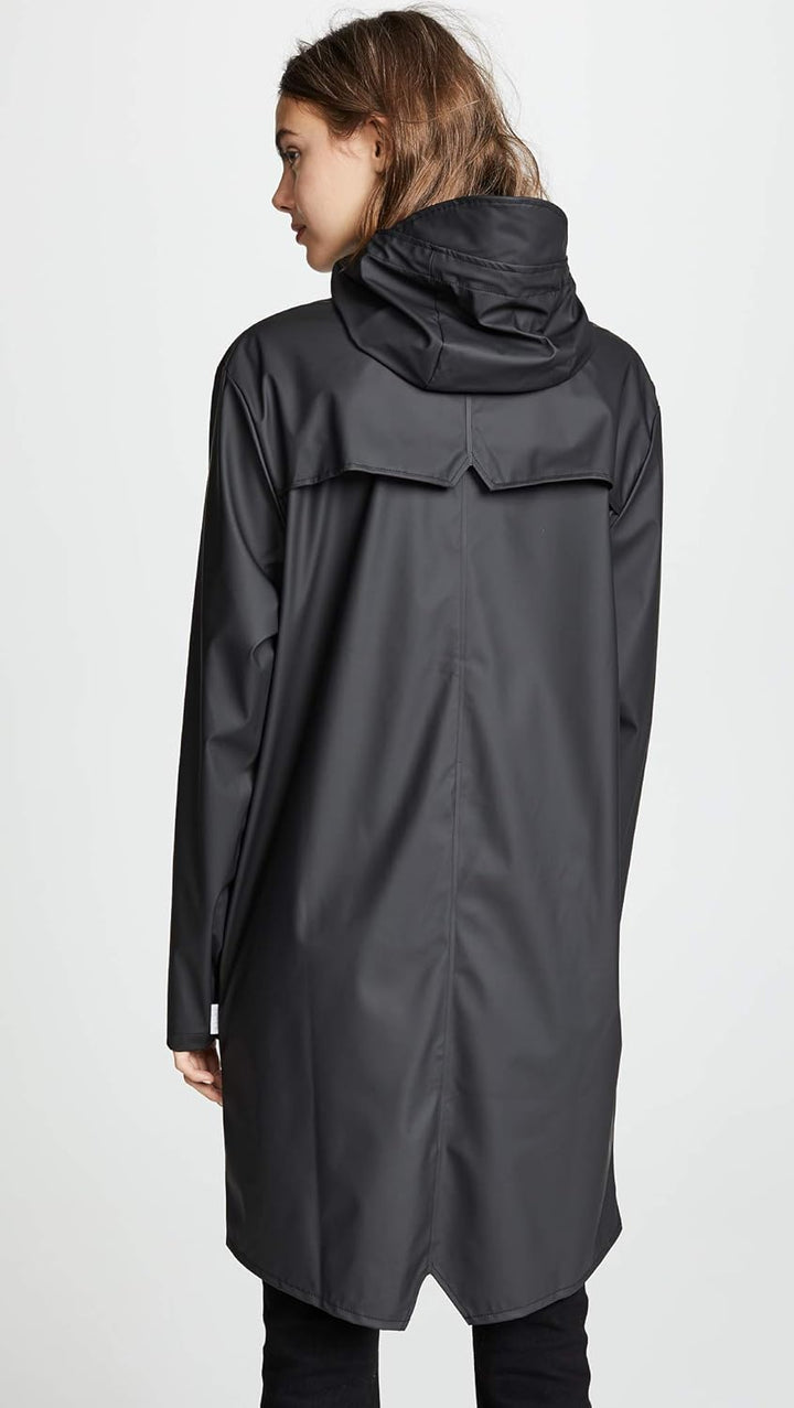 RAINS Herren Long Jacket Regenmantel, Schwarz (Black 01)