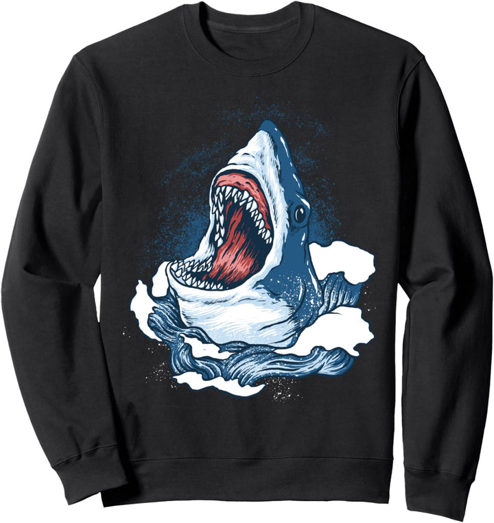 Megalodon Shark Weisser Hai Tauchen Sweatshirt
