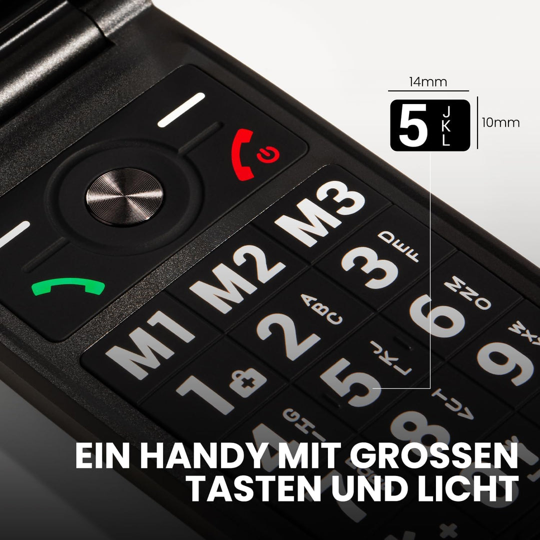 SPC Titan 2 – Klapphandy für Senioren, 4G, grosse Tasten, lauter Klingelton (105 dB), 2,4”-Display |