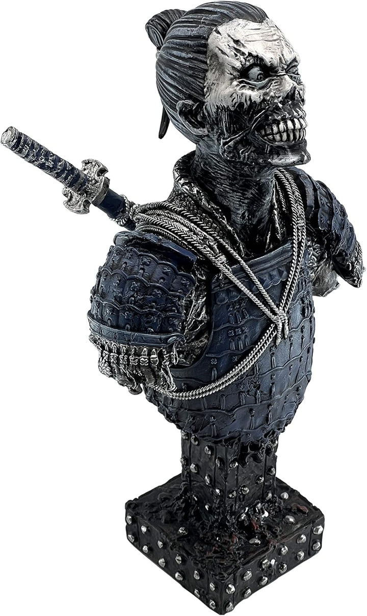 LOOYAR Resin Undead Japanische Samurai Zombie Büste Statue Skulptur Ornament Zuhause Haus Wohnzimmer