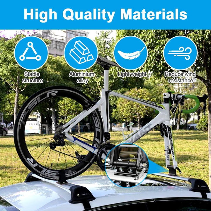 2 Stück Fahrrad Gabelhalterung, Auto Fahrrad Dachträger Gabelhalterung, Fahrradhalterung Auto aus Al