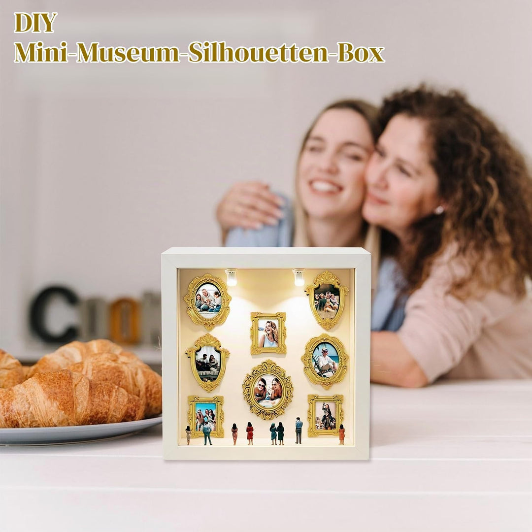 DIY Mini Museum Silhouette Box, DIY Mini Menschen Figuren Museum, Kreativ Bilderrahmen mit Figuren,