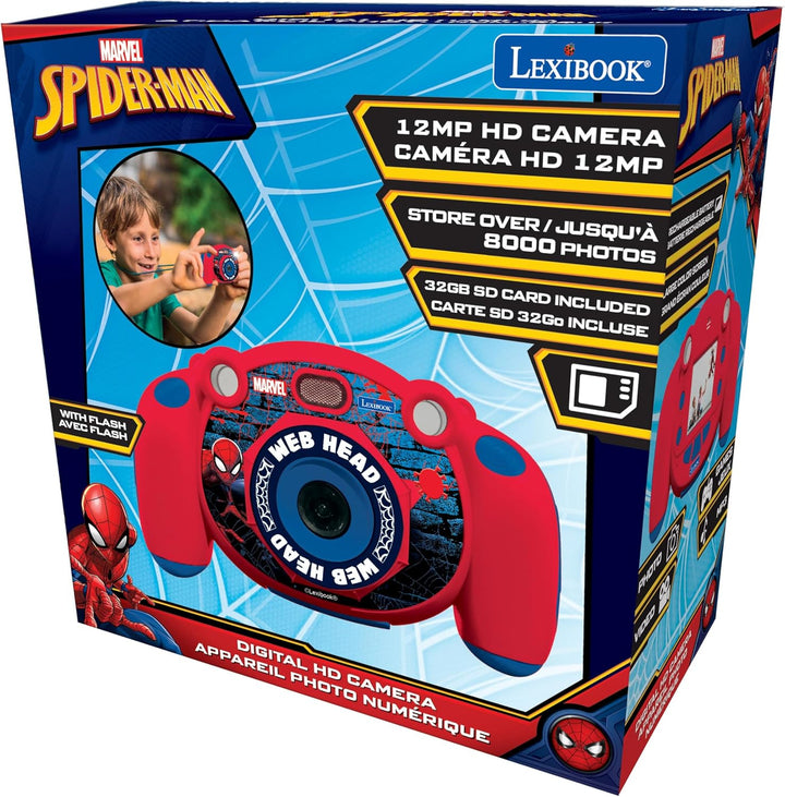 Lexibook Spiderman - Kinder-Digitalkamera, Foto- und Videofunktion, Spiele, 32GB SD-Karte inklusive