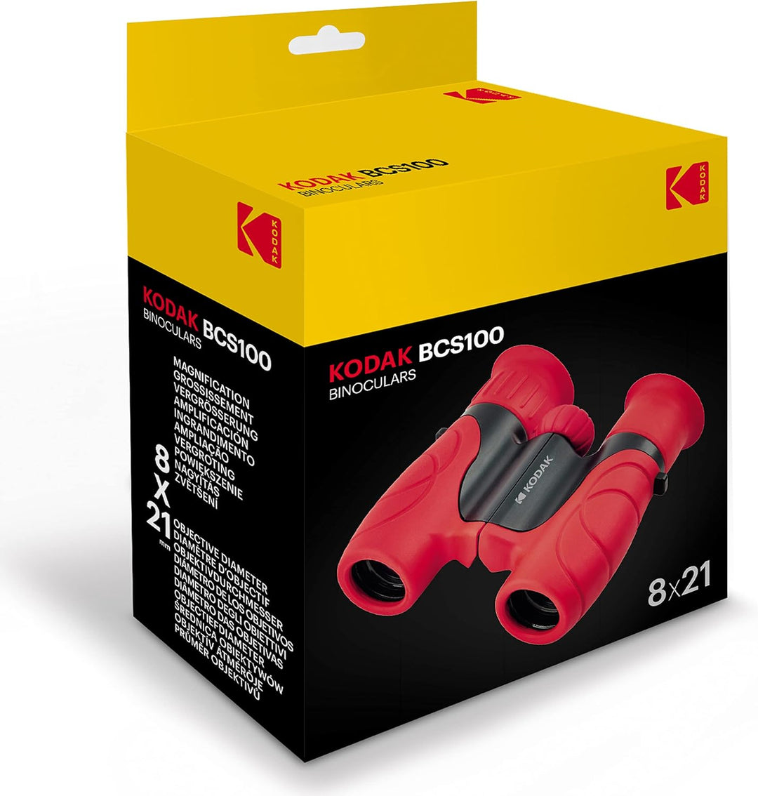 KODAK BCS100 Fernglas für Kinder, kompaktes Binokular für Kinder, weiches Radiergummi, 8-fache Vergr