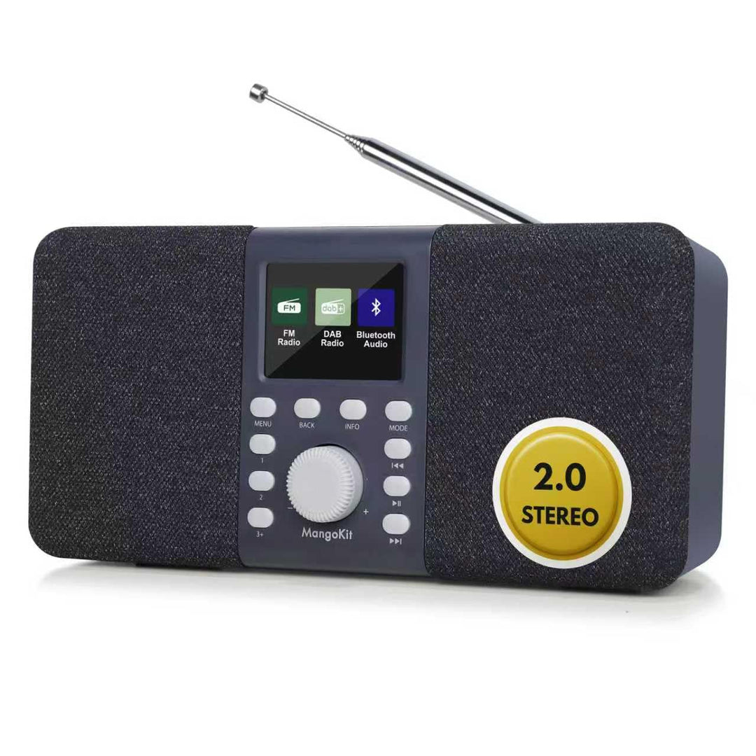 MangoKit MD5 Stereo DAB Radio mit Bluetooth,DAB Plus Radio,Digitalradio,UKW Radio,Tragbares Dab Radi