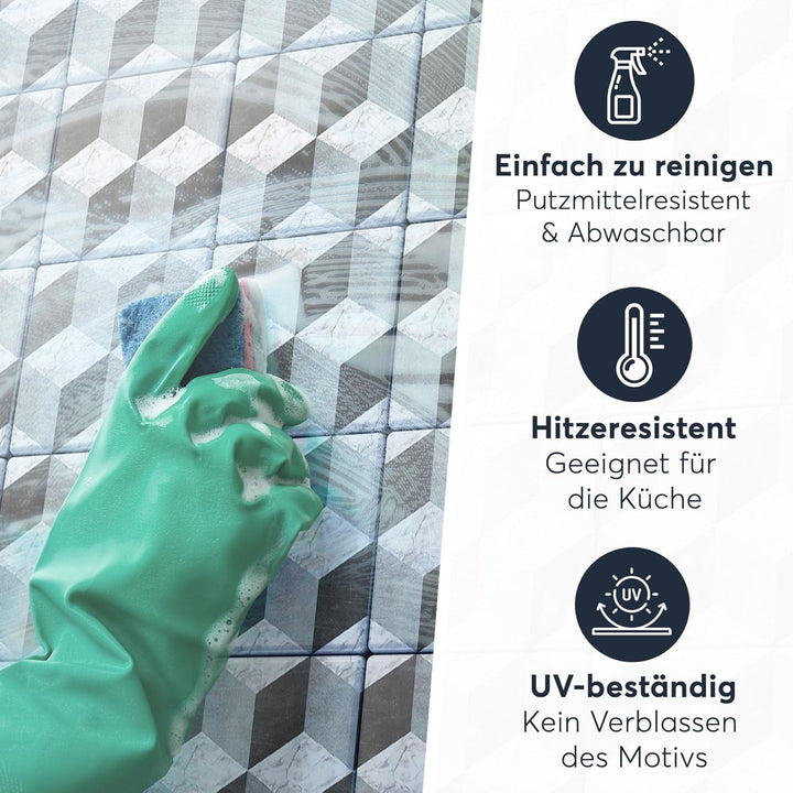 Dekor Fliesen - CREATISTO Fliesenfolie u. Klebefliesen I Selbstklebende Fliesen Aufkleber Folie Stic