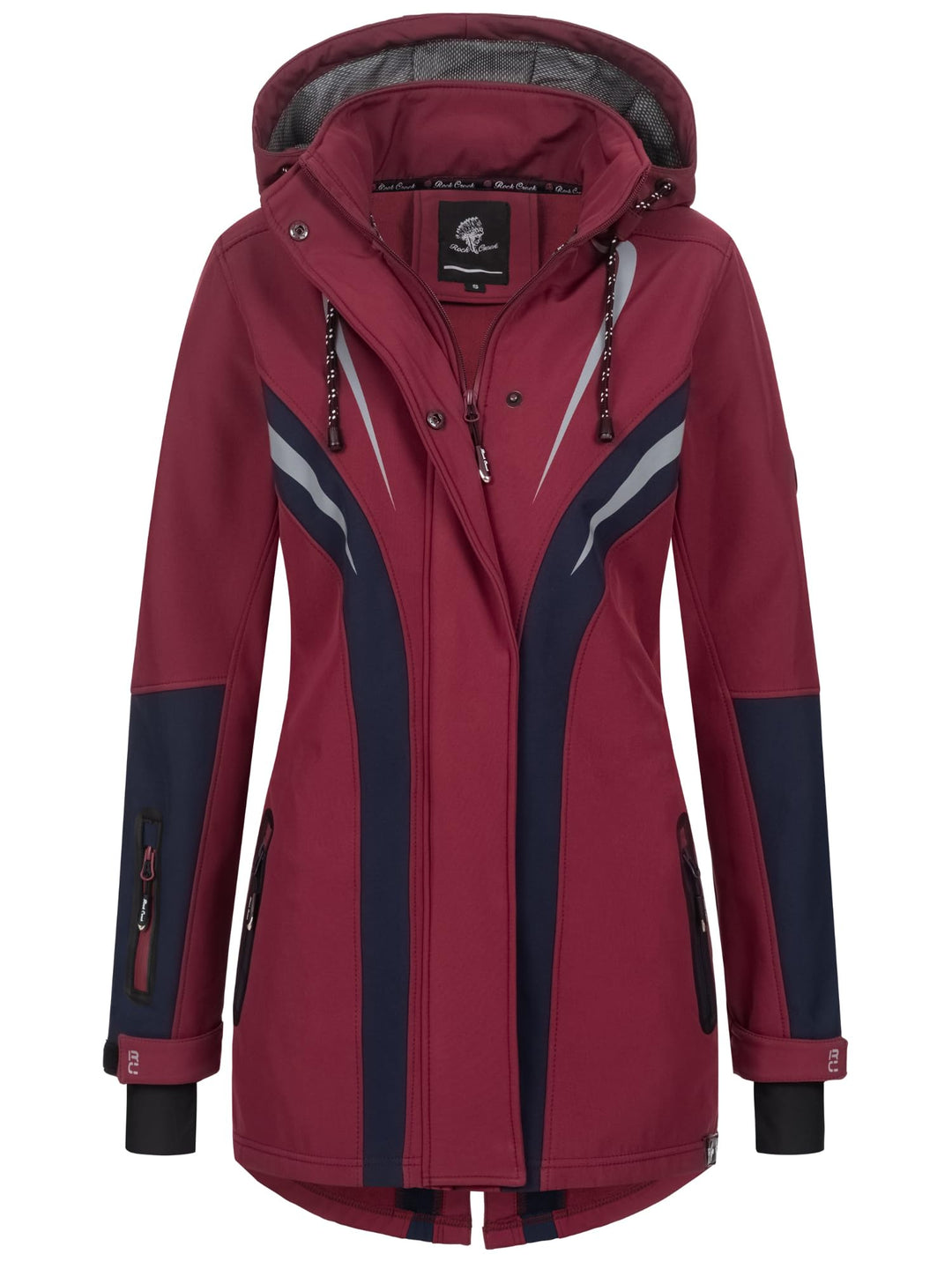 Rock Creek Damen Softshell Jacke Mantel D-492 5XL Weinrot, 5XL Weinrot