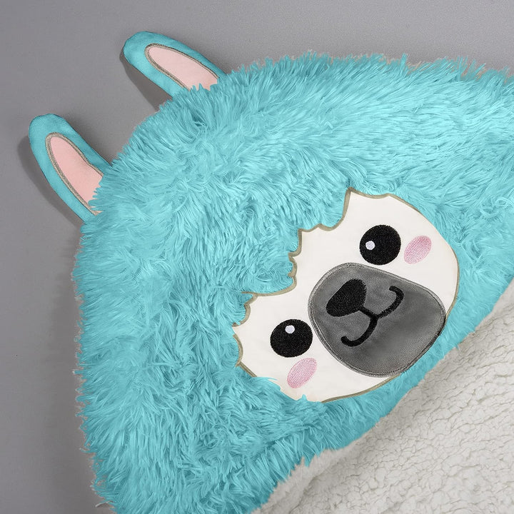 Blaues Lama Alpaka Tragbare Decke Lama Alpaka Geschenke Sofadecke Kuscheldecke Lama Alpaca Wearable