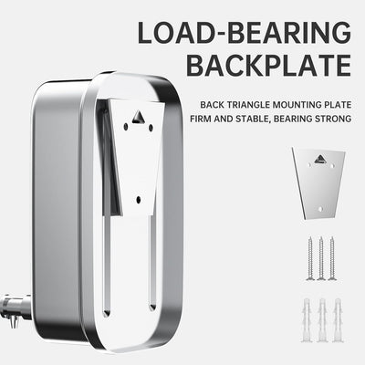PLUSSEN Wall Mounted Soap Dispenser 1000 ml Stainless Steel Soap Dispenser Wall Mounted Hygienic Eas