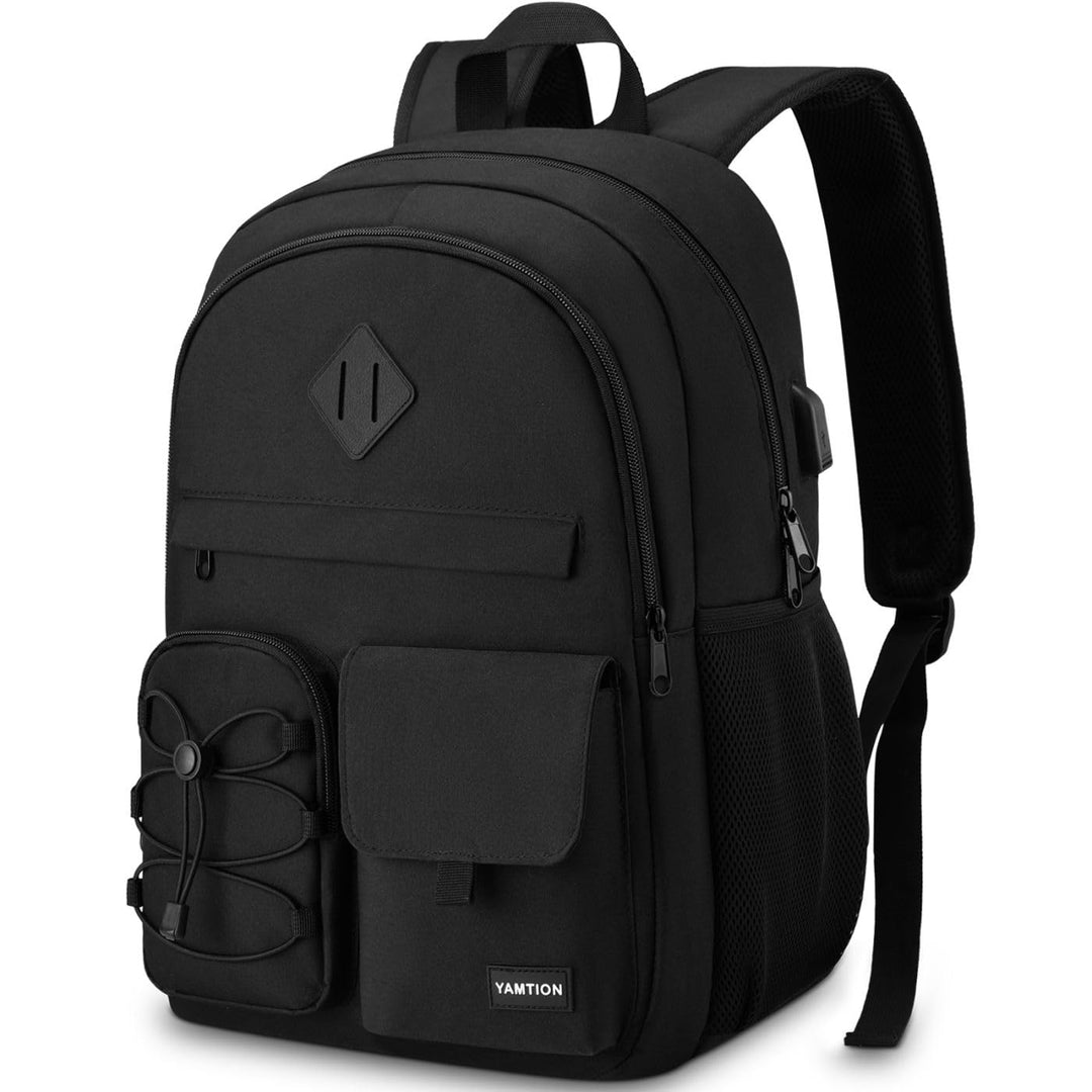 YAMTION Rucksack Laptop für Herren Damen,Schulrucksack Frauen mit USB&amp;Laptopfach Schultasche Jungen