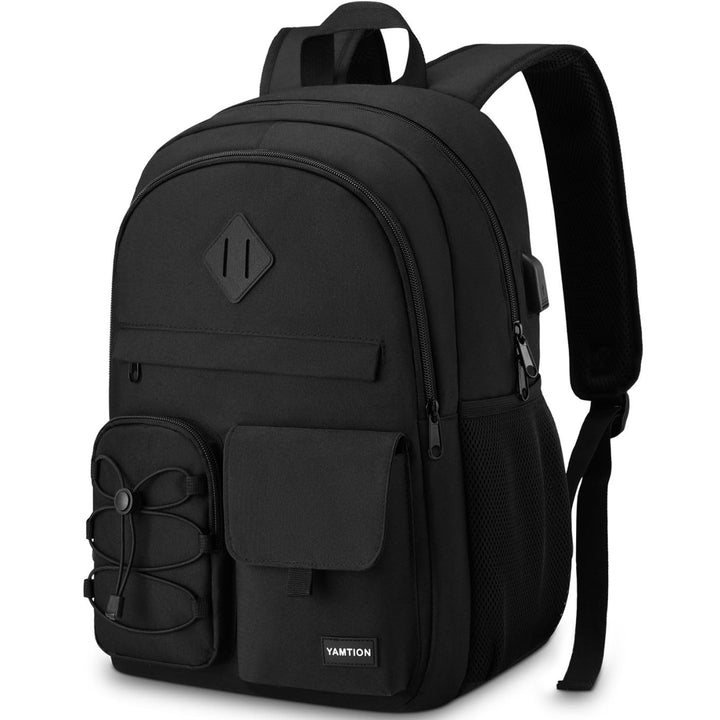 YAMTION Rucksack Laptop für Herren Damen,Schulrucksack Frauen mit USB&amp;Laptopfach Schultasche Jungen