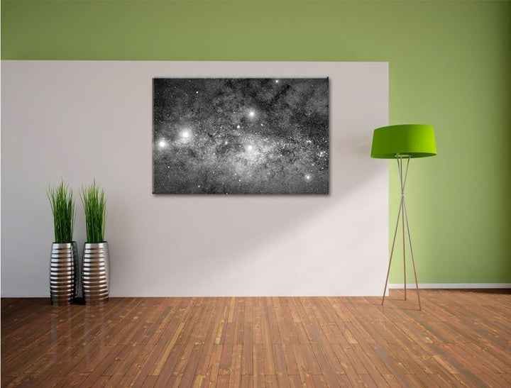 Pixxprint Blick in das Universum als Leinwandbild | Grösse: 100x70 cm | Wandbild | Kunstdruck | fert