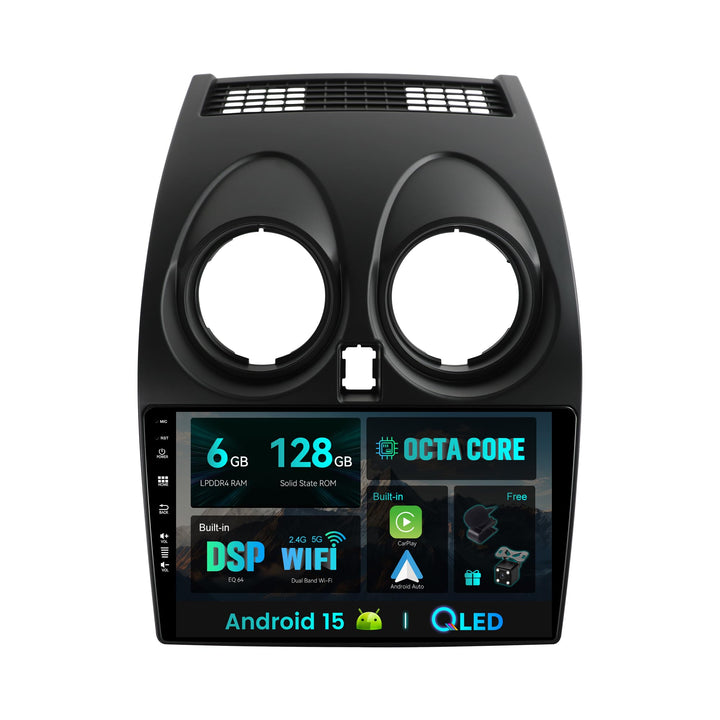 SXAUTO Android 12 - [6G+128G] - IPS Autoradio Passt für Nissan Qashqai J10 (2006-2015) - Eingebaut W