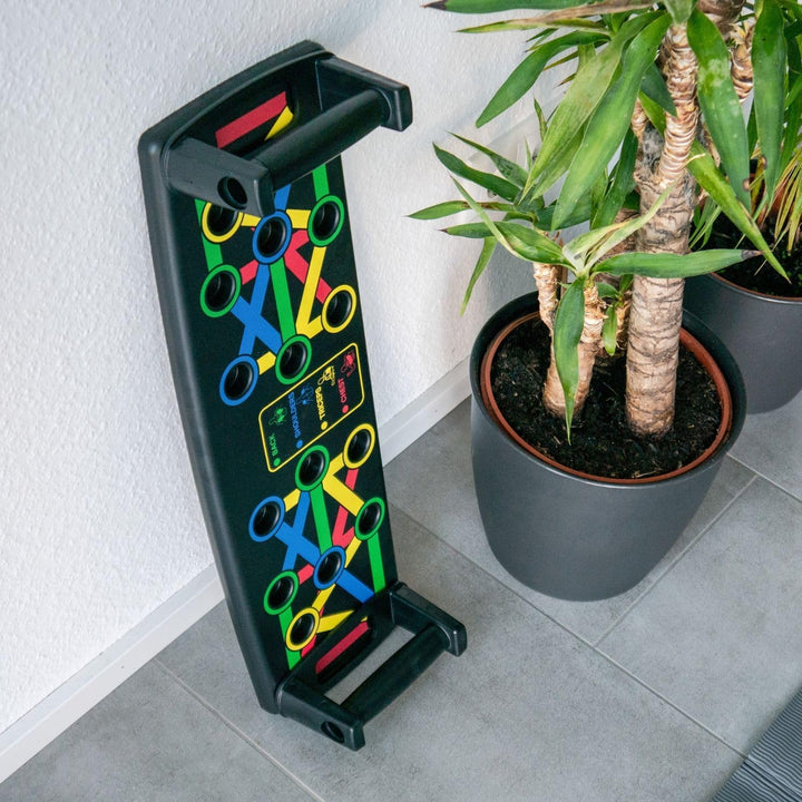 Multifunktionales Push-Up-Board in schwarz für Hometraining Büro und Unterwegs