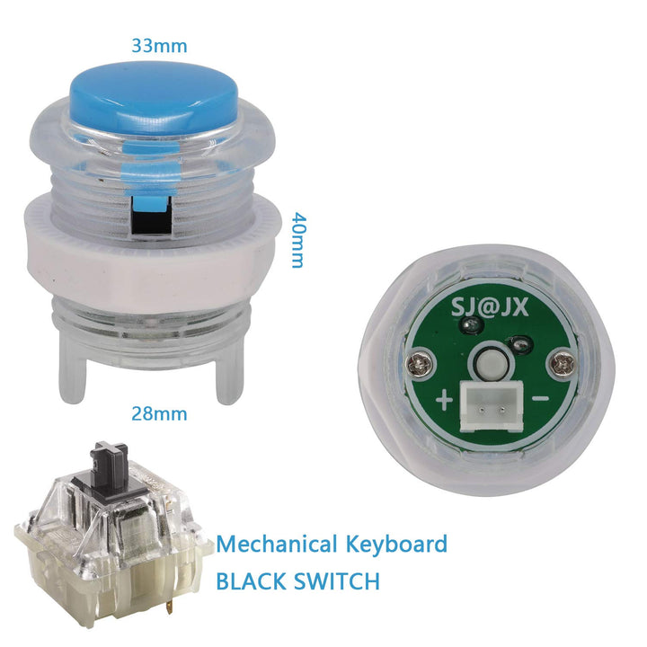 SJ@JX Arcade Game 2 Player Controller DIY Kit Microswitch Button 4&8 Way Joystick Zero Delay USB Enc