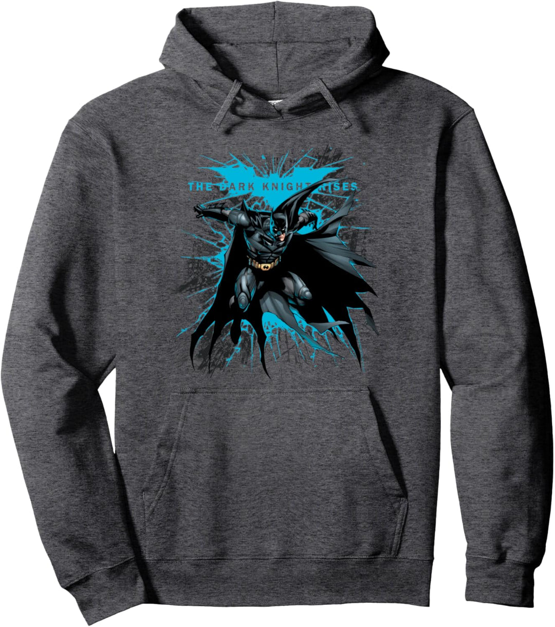 Batman Dark Knight Rises Blue Crackle Pullover Hoodie