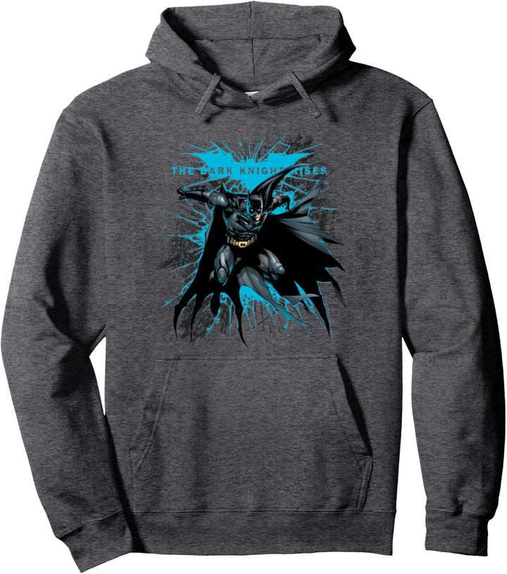Batman Dark Knight Rises Blue Crackle Pullover Hoodie