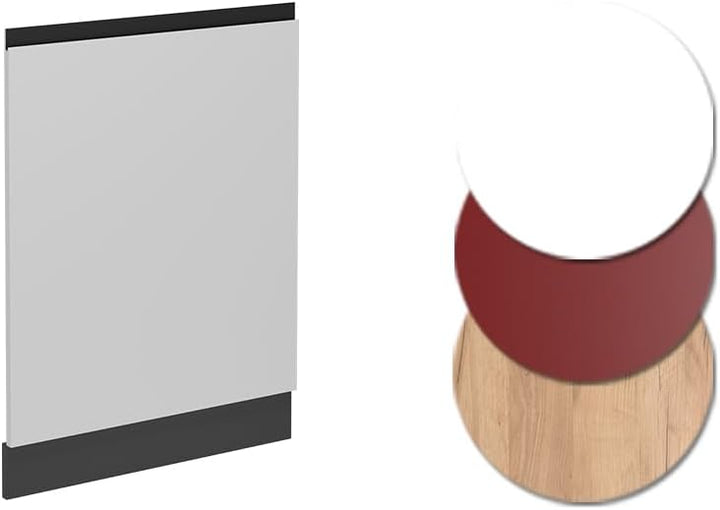 Vicco Geschirrspülblende R-Line, Weiss, 60 cm J-Shape ohne Arbeitsplatte, zur freien Kombination inn