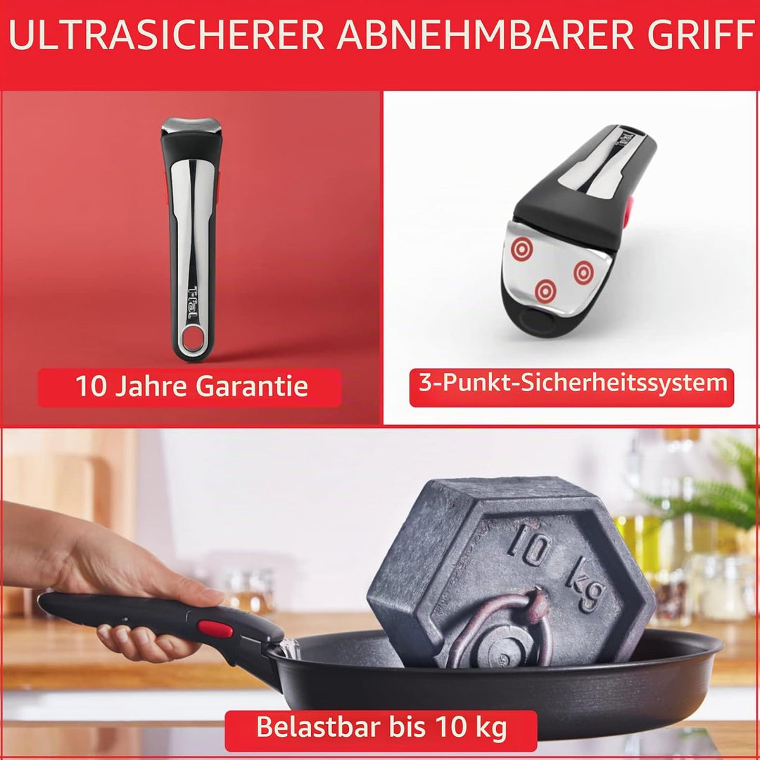 TEFA2 Bratpfannen, 2 Töpfe, Griff, Induktion, Keramik, Spülmaschine