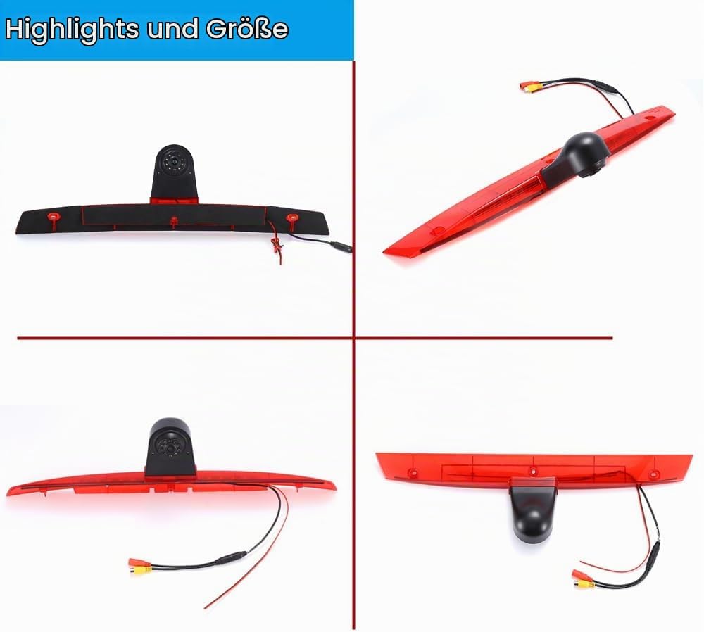 Auto Dritte Dach Top Mount Bremsleuchte Kamera HD wasserdichte Nachtsicht Bremslicht Rückfahrkamera