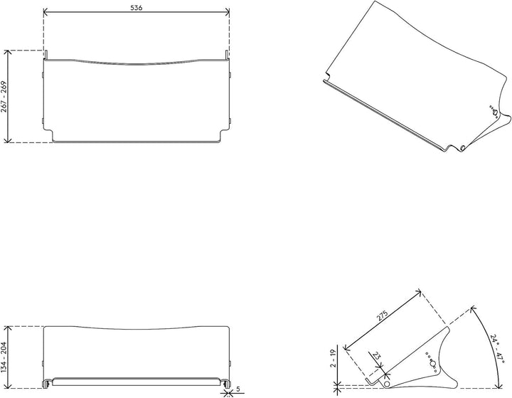 Dataflex Addit ErgoDoc® Dokumentenhalter - Verstellbar 400, Klarer Acryl, Dokumentenhalter auch geei