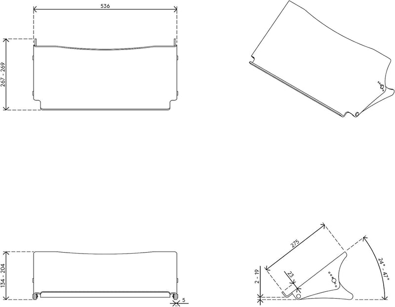 Dataflex Addit ErgoDoc® Dokumentenhalter - Verstellbar 400, Klarer Acryl, Dokumentenhalter auch geei