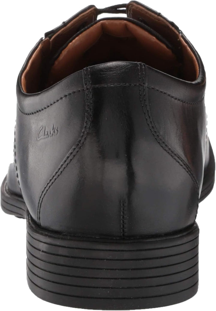 Clarks Whiddon Plain Toe Schnürhalbschuh für Herren, Oxford 39.5 EU Schwarzes Leder, 39.5 EU Schwarz