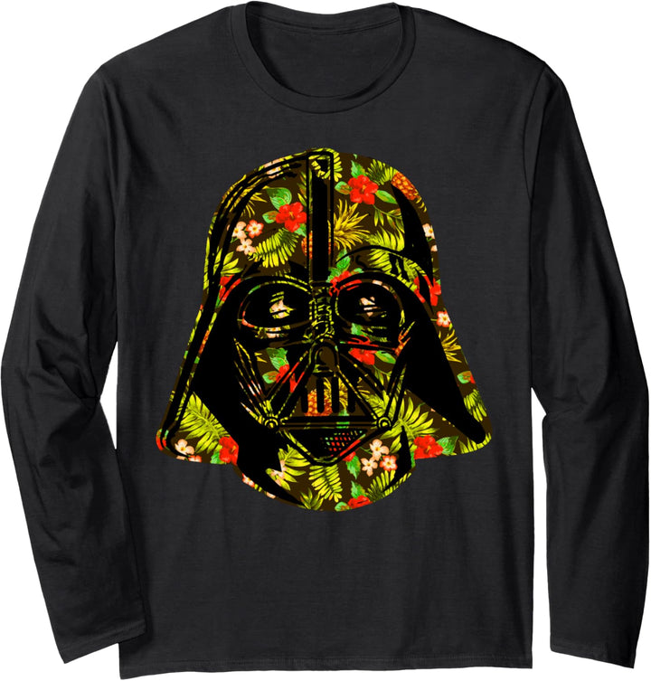 Star Wars Darth Vader Tropical Hibiscus Helmet Langarmshirt