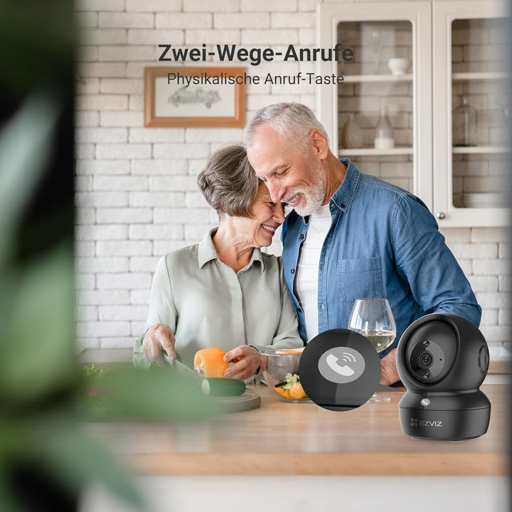 EZVIZ 2K WLAN Überwachungskamera Innen, 360º PTZ Indoor Kamera mit Personenerkennung und -verfolgung