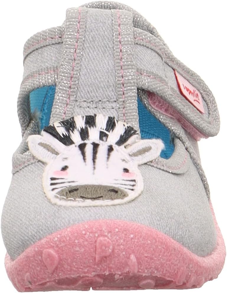 Superfit Mädchen Spotty Hausschuhe 23 EU Grau 2030, 23 EU Grau 2030