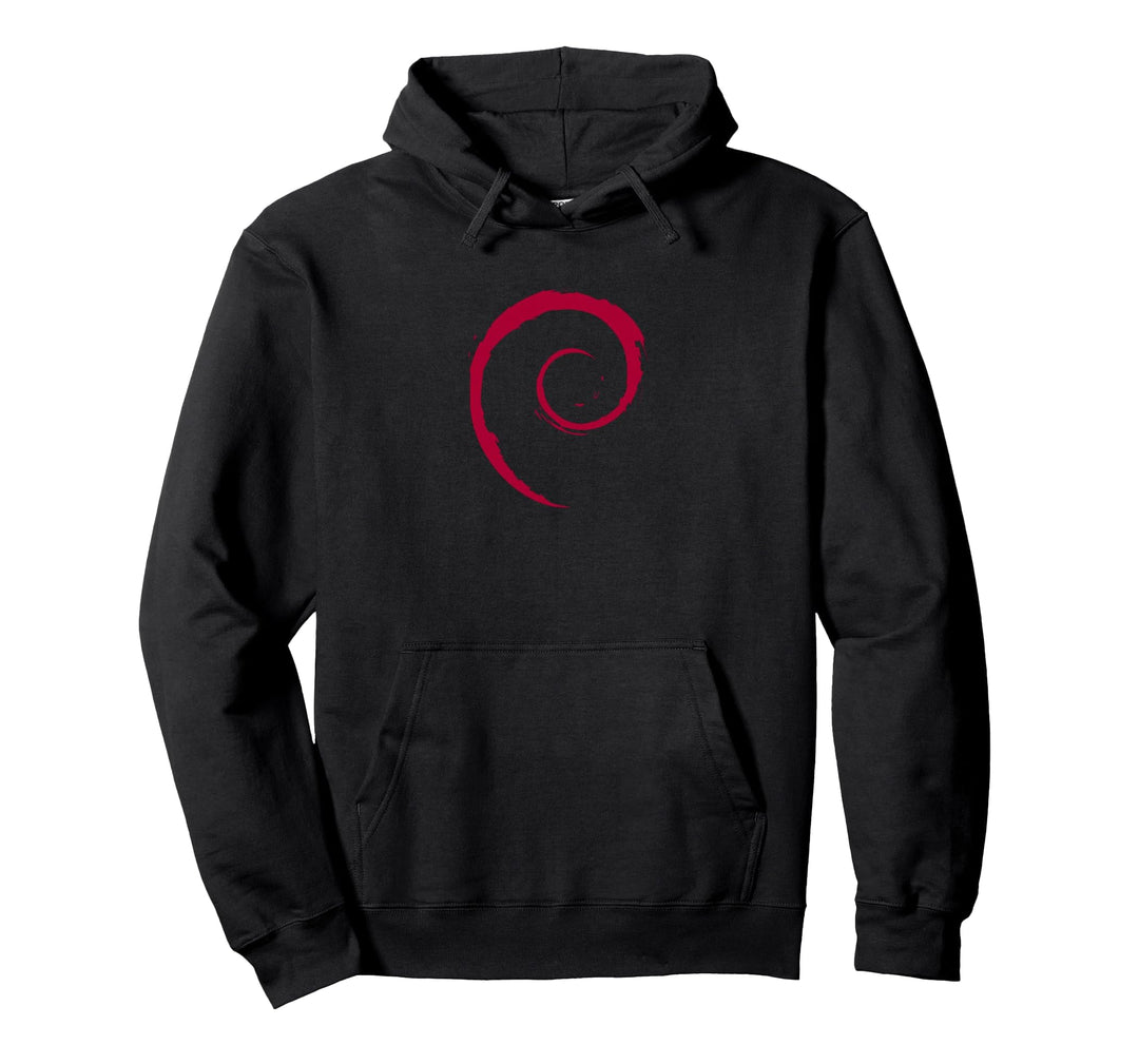 Debian Offizielles Spiral-Wirbel-Logo Linux Distro OS Pullover Hoodie