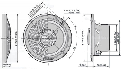 Pioneer TS-MR 1640 16 cm 2-Weg-Koaxial Lautsprecher salzwasserfest 160 W weiss