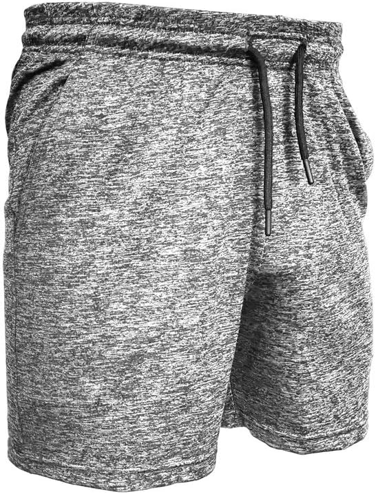Agilelin Herren Sporthose,Training Kurze mit Tasche,Quick Dry Laufhose XL Grau/Blau, XL Grau/Blau