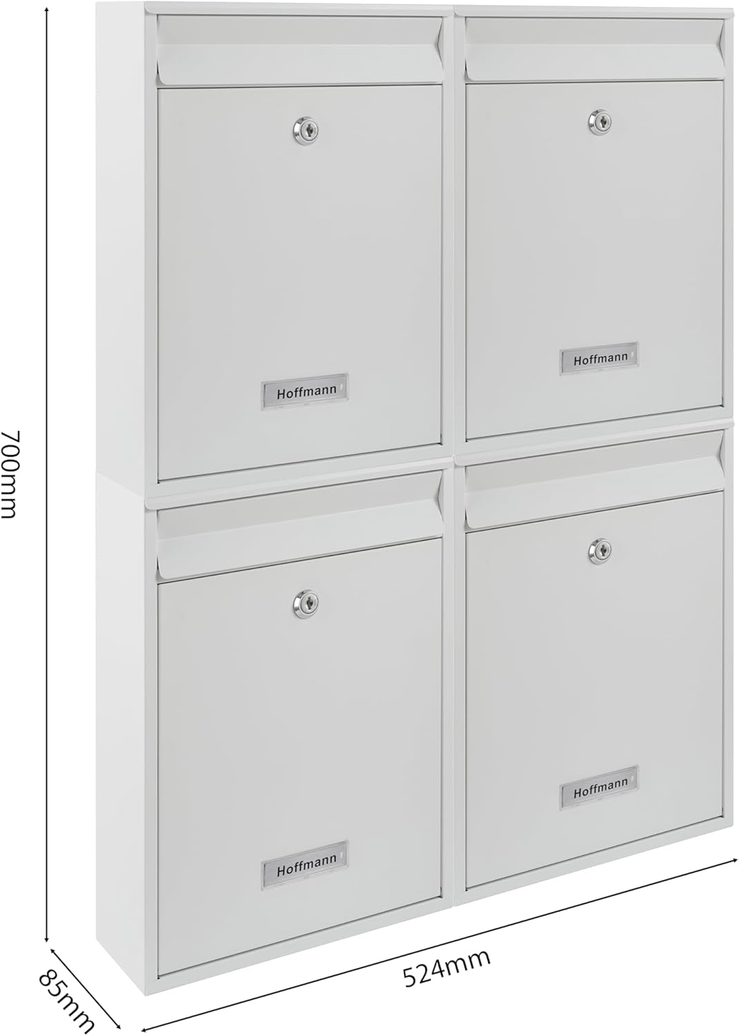 Zedelmaier Mehrfamilienhaus personalisiert 4er Briefkastensysteme DIN C4 Briefkastenanlage Briefkäst