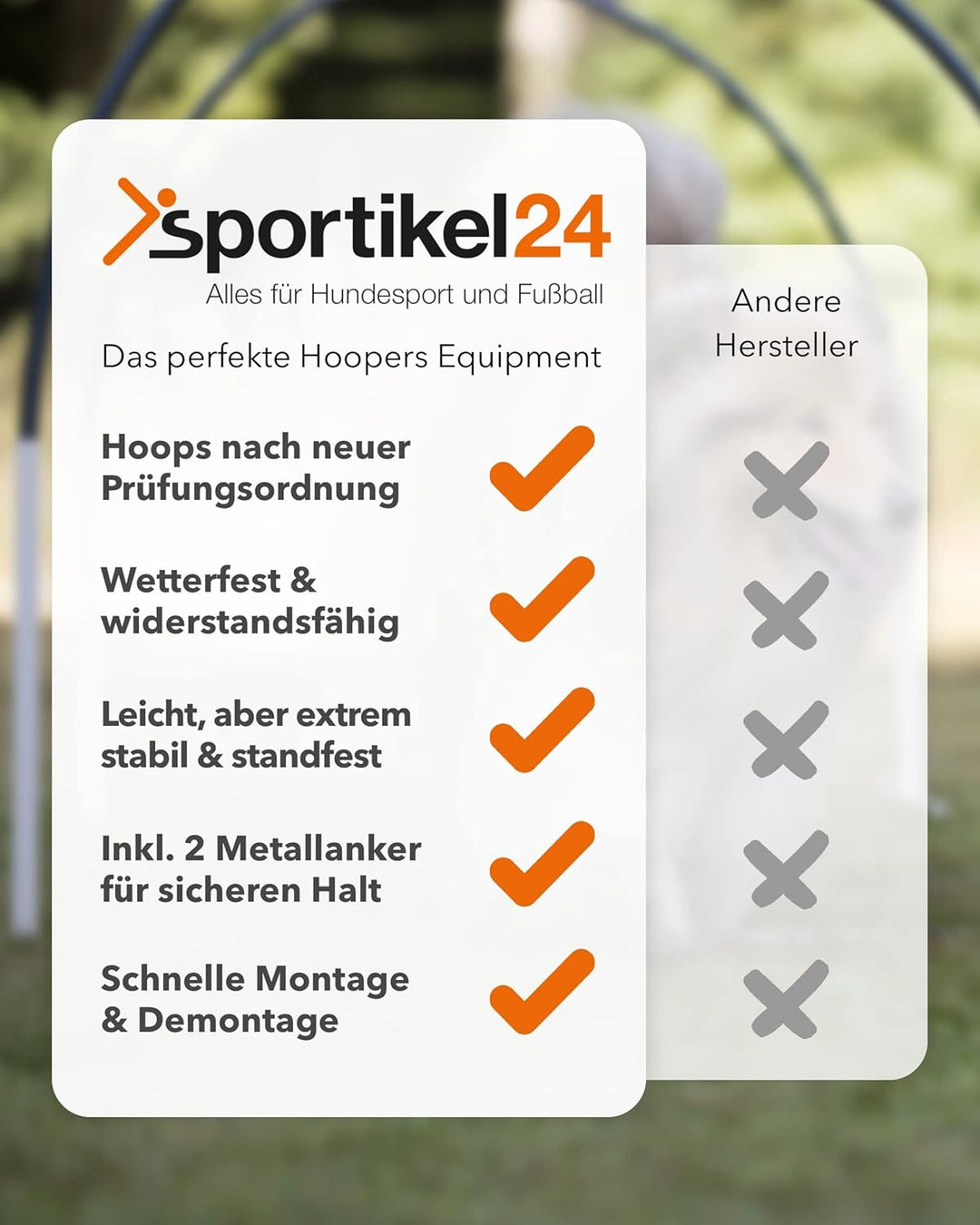 Hoopers Hoop – wetterfest, VDH-konform & farbig – mit Stecksystem für sicheres Hundetraining – aus r