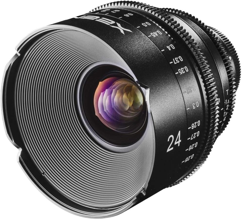 XEEN Cinema 24mm T1,5 Canon EF Vollformat Objektiv MF Cine Video Lens für hohe Auflösungen mit Follo