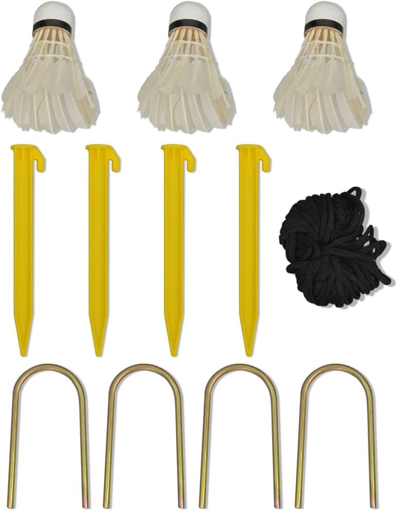 vidaXL Badmintonnetz Set mit 3 Bälle Federballnetz Volleyballnetz 300/500x155 cm 500 x 72 cm, 500 x