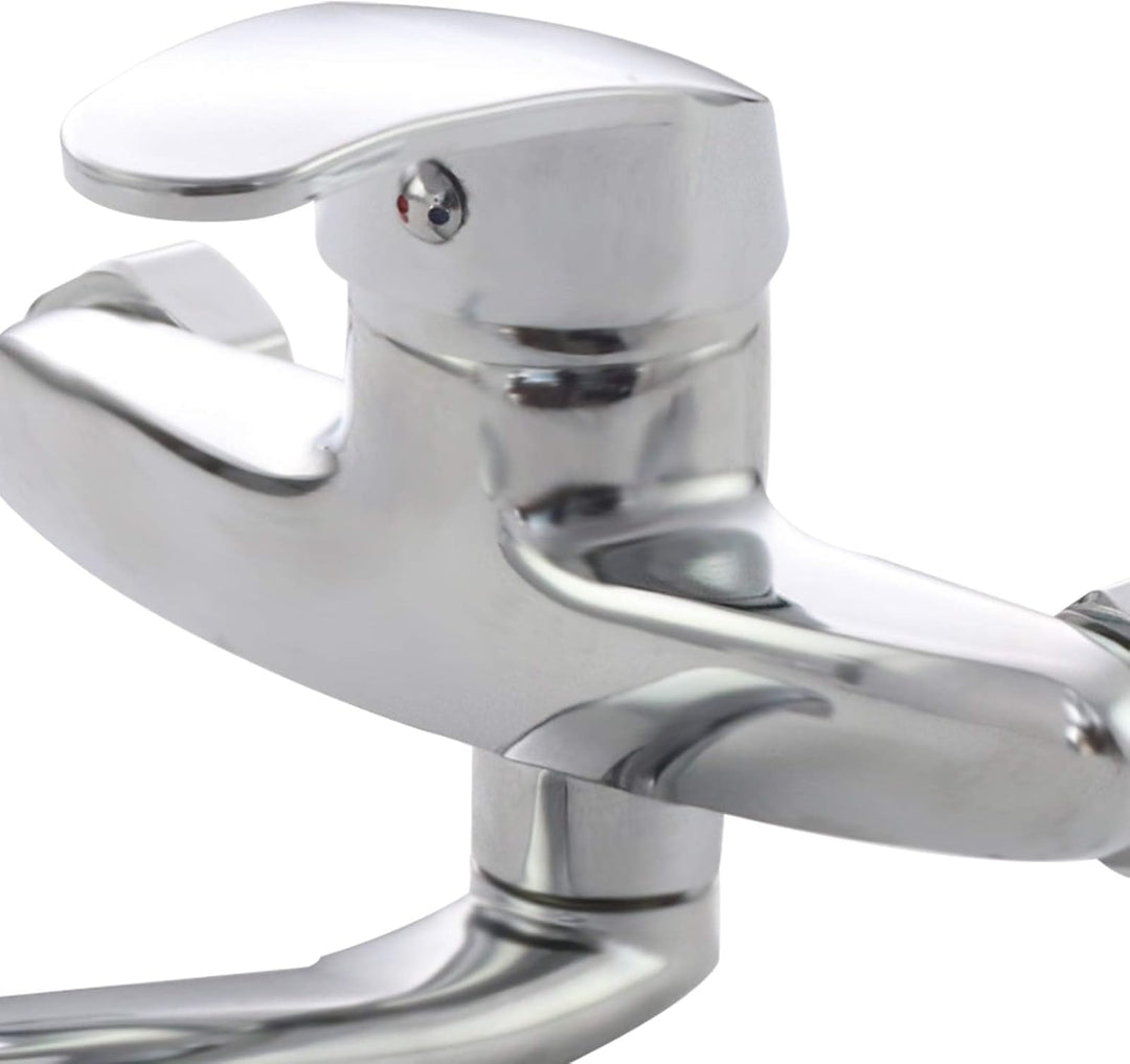 Wandmontage Küchenarmatur Mixer Wasserhahn Küchenspüle Heiss Und Kalt Verchromt Einhand-Mixer Wasser