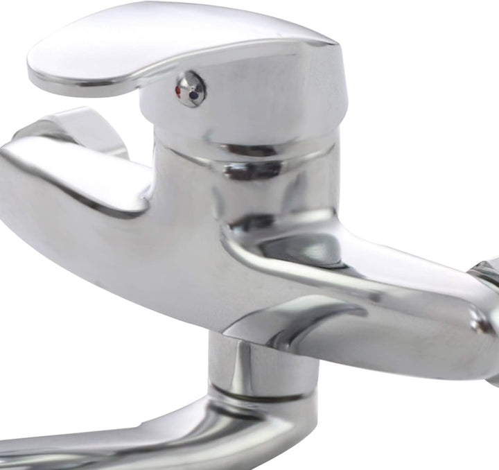 Wandmontage Küchenarmatur Mixer Wasserhahn Küchenspüle Heiss Und Kalt Verchromt Einhand-Mixer Wasser