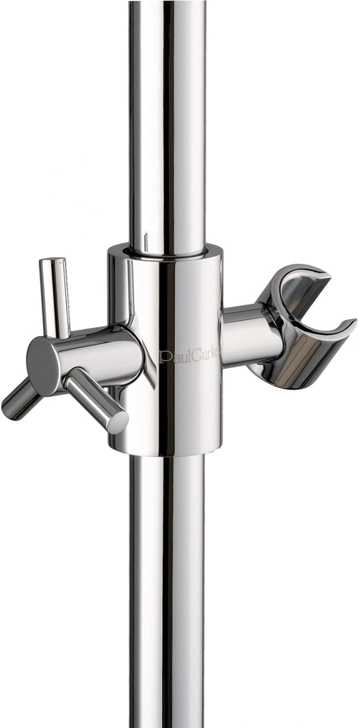 PaulGurkes Duschstange aus Metall Brausestange Aufputz Dusche Kreuzgriff