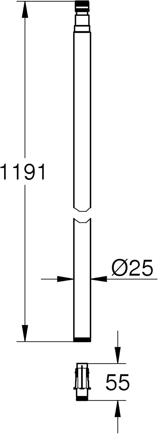 Grohe 48499000 48499000-Barra para sistemas de ducha, Silber