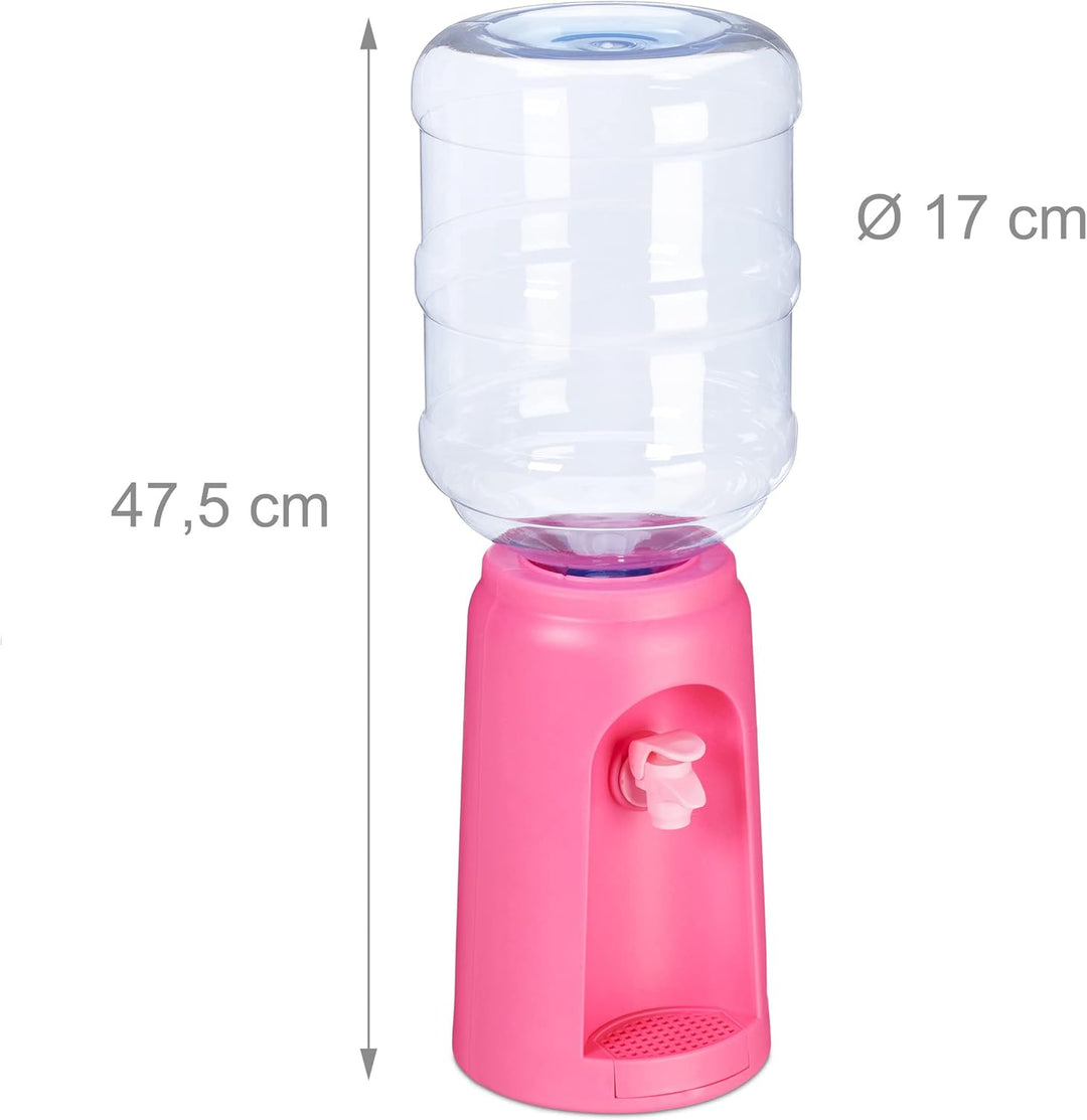 Relaxdays Wasserspender mit Tank & Zapfhahn, Tisch Trinkwasserspender Büro, 4,5 l, Kunststoff, H x D