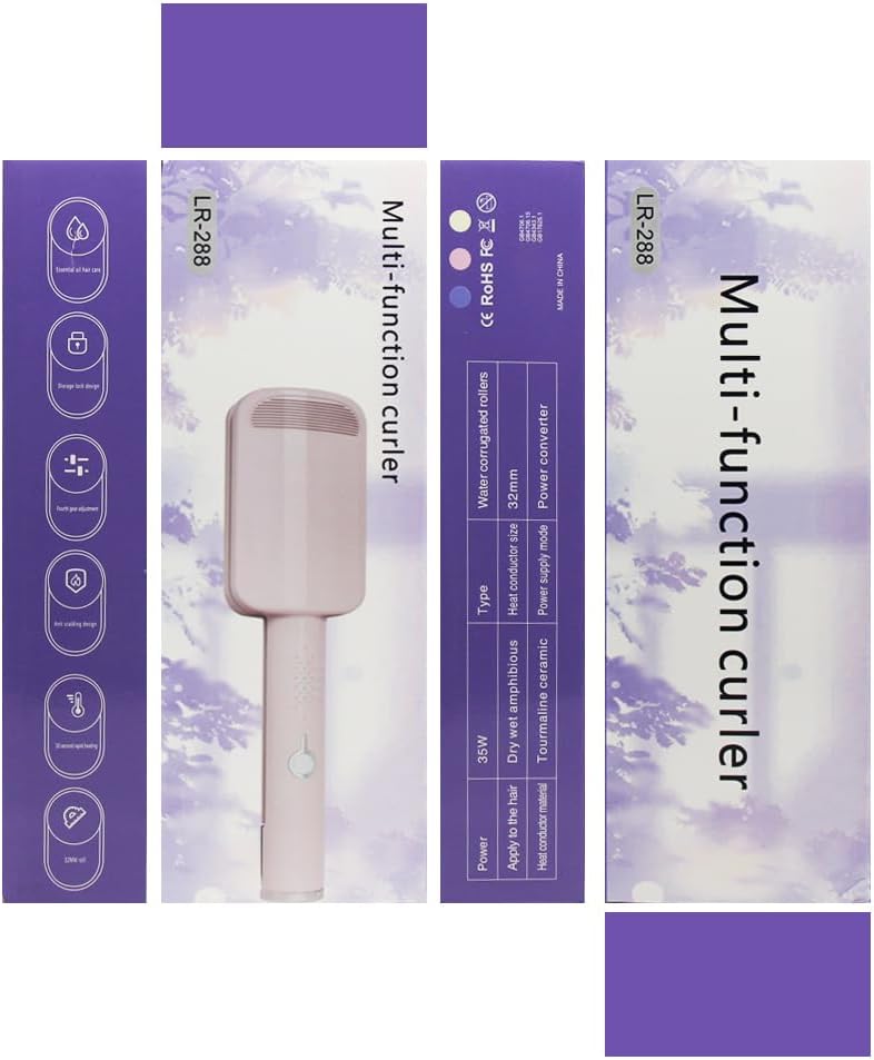 Welleneisen Lockenstab, Welleneisen für Haare Beach Waves, 32mm Lockenstab Grosse Locken mit 4 Einst