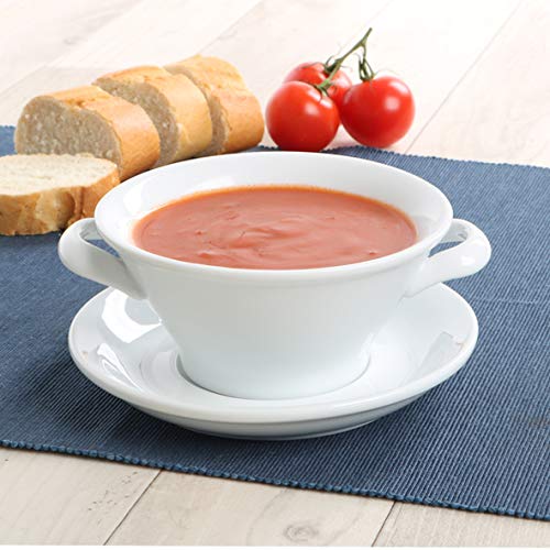 Holst Porzellan ACC 05 FA1 Suppen-Set "Vario" 0,35 l mit UTA 155, weiss, 15.5 x 15.5 x 7 cm, Servier