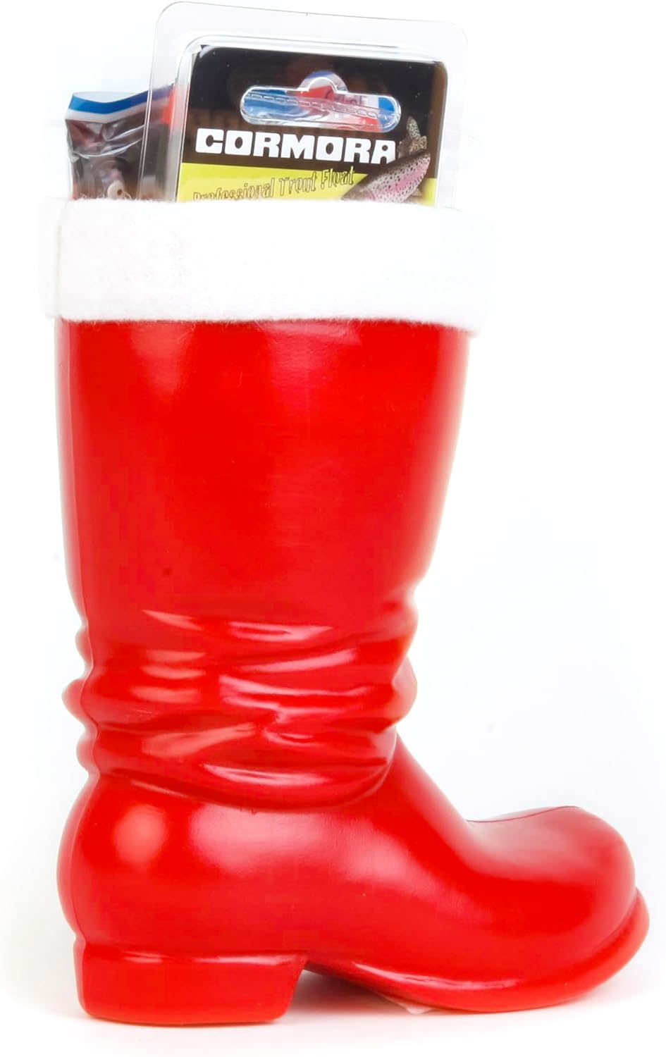 Nikolausstiefel Angler-Edition gefüllt mit Angelzubehör Geschenkidee Nikolaustag Geschenk für Angler