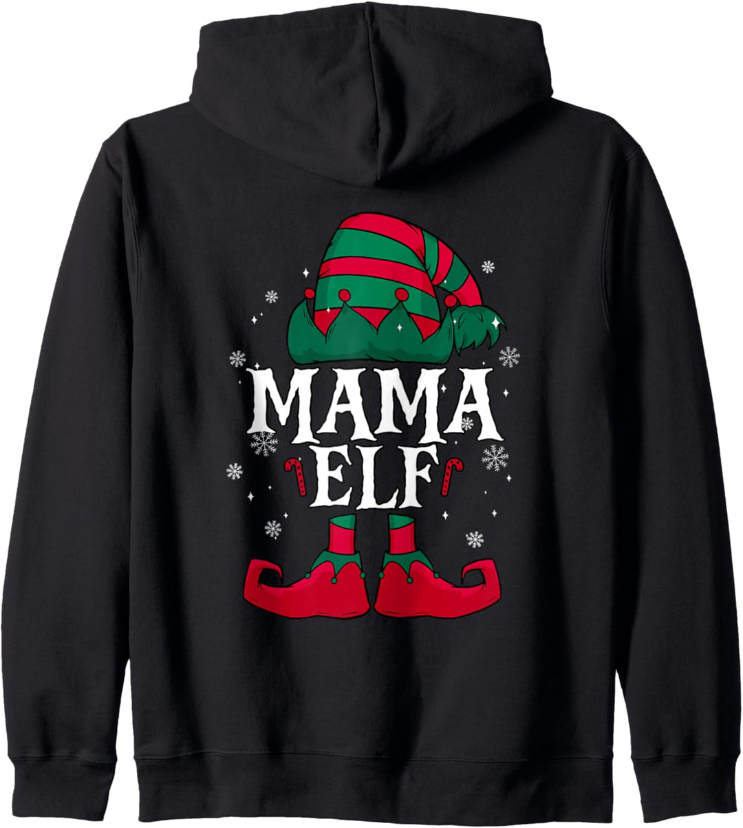 Weihnachten Mama Elf Kapuzenjacke